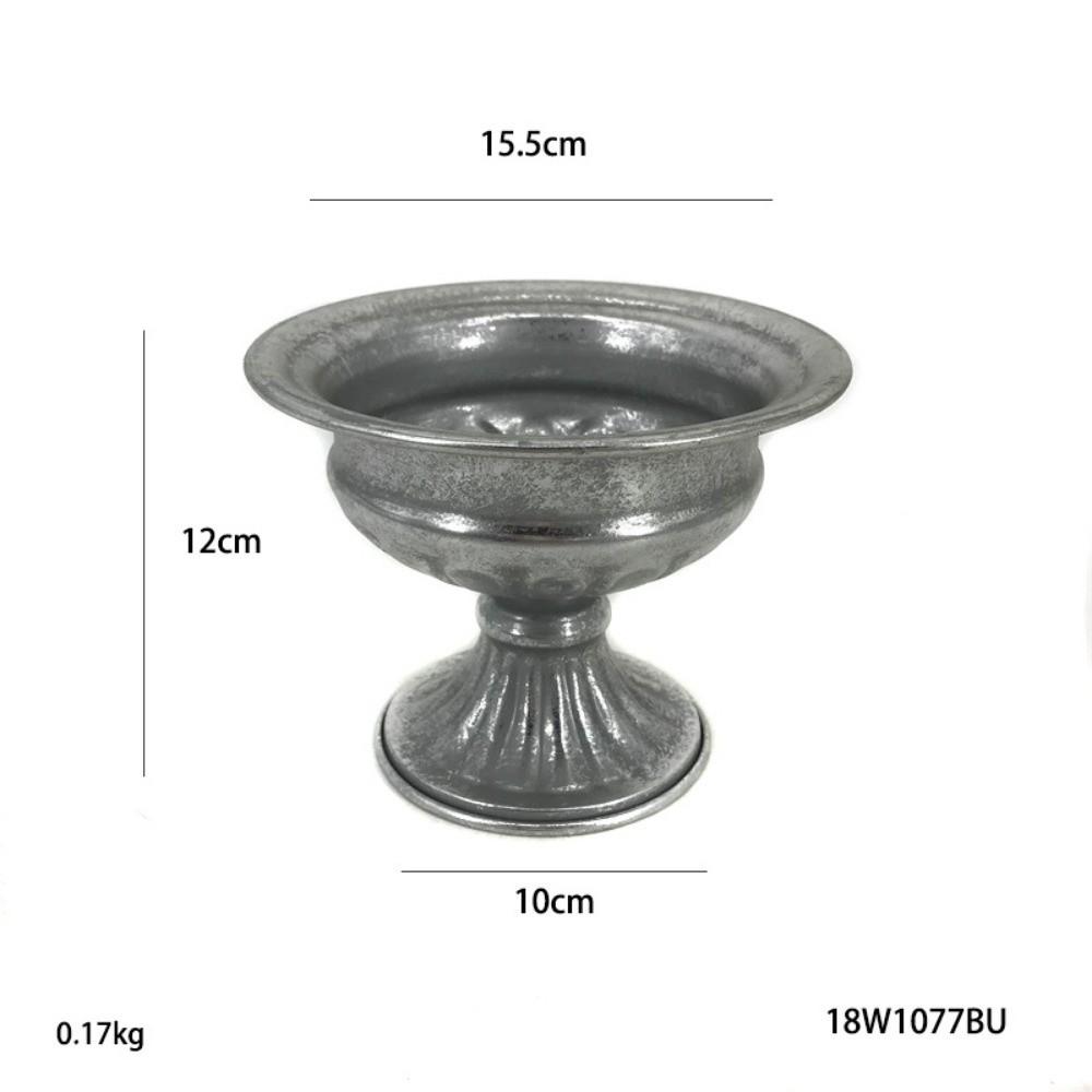 Classical European Flowerpot Silver Flower Planter New Iron Flower Vase Table Decor