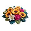Sunflower Floor Mat Non-Slip Living Room Rug Farmhouse Area Rug Decorative Flower Carpet for Bedroom Playroom Bathroom