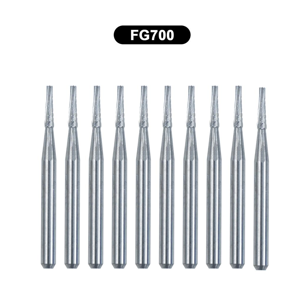 10Pcs/Box WellCK FG Dental Carbide Burs Dia 1.6mm For High Speed Tungsten Steel Burs FG330 FG556 FG245 FG34
