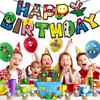 Birthday Party Decoration: Children's Letter Banner, Cake, Card, Balloon Set, Party Decoration Supplies