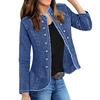 Женская джинсовая куртка с длинным рукавом и необработанным краем, эластичная джинсовая куртка облегающего кроя на пуговицах