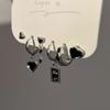 Zinc Zinc Alloy Girls Gift Korean Style Earrings Heart Ear Stud Women's Earring set Geometric Stud  Earrings