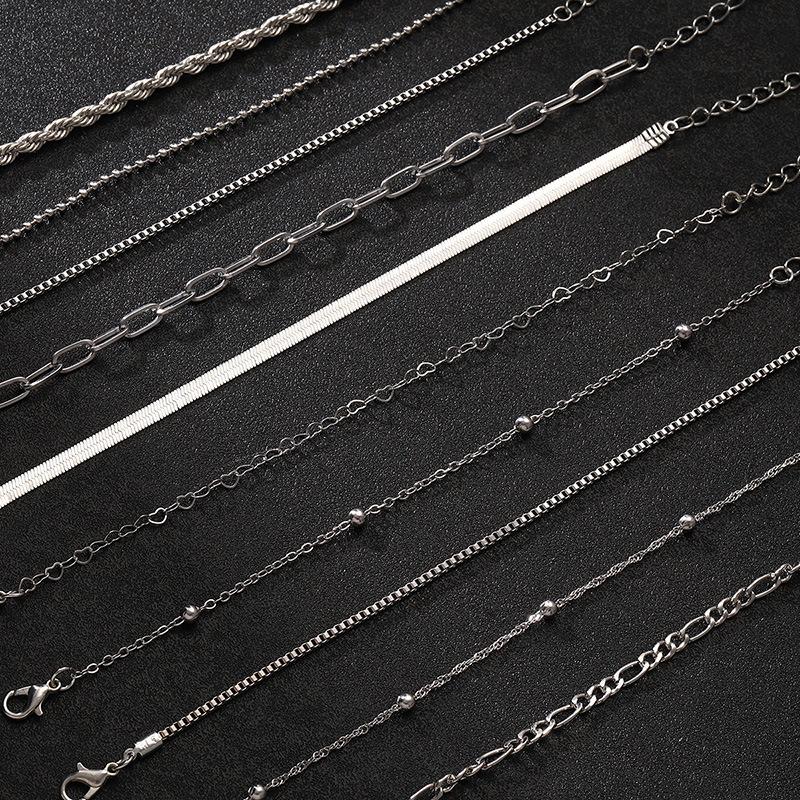 10 шт. винтажный эффектный золотой цвет плоский браслет-цепочка в виде змеи в виде коробки бохо многослойный металлический браслет женские летние украшения