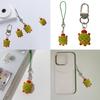Fashionable Acrylic Turtle Pendant Youthful Pineapple Bun Turtle Phone Chain Key Accessory for Women and Students