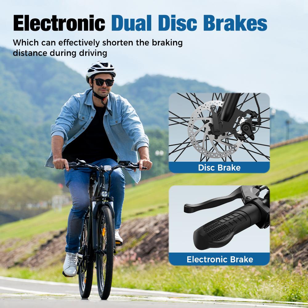 Электрический велосипед AgileRide EB3 500 Вт 10,4 Ач 100 км Макс. дальность 32 км/ч Скорость 26 дюймов Складной электрический велосипед