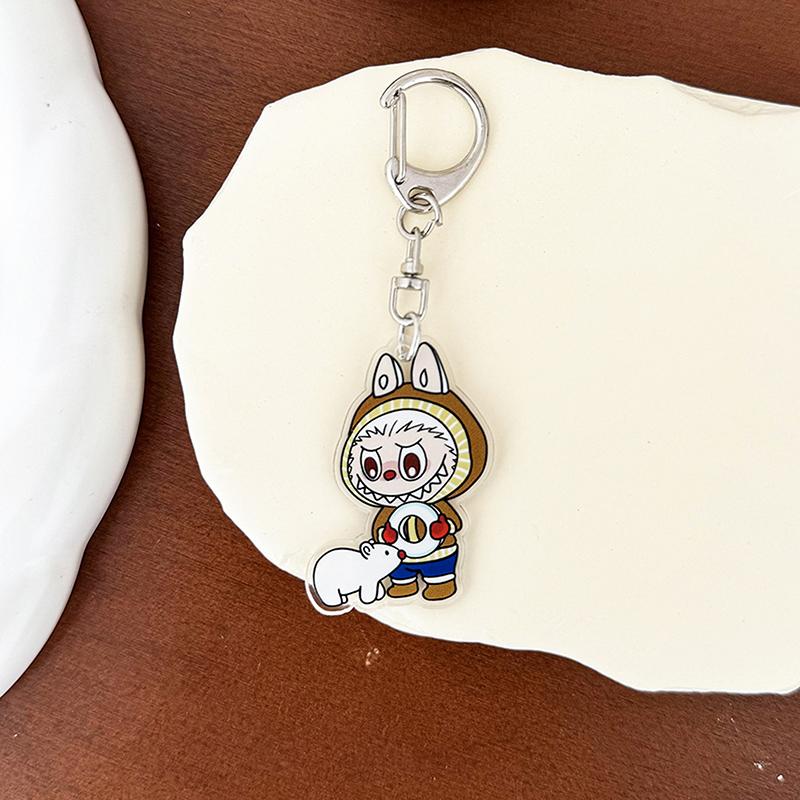 Мультяшный монстр Лабубу Акриловый брелок Милые забавные подвески Сумка Подвеска Креативный рюкзак Подвесные украшения Подарки на день рождения