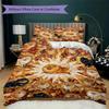 Cute puppy Pattern Bedding uilt Set uilt Cover Pillowcase Home Decoration Birthday Gift (1 * duvet cover + 2 * pillowcase  without core)