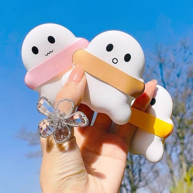 1 шт., милая мультяшная мягкая косметика, пуховка на воздушной подушке, консилер, пудра, губка для макияжа, гладкая пуховка, инструменты для красоты, влажная и сухая, двойного назначения