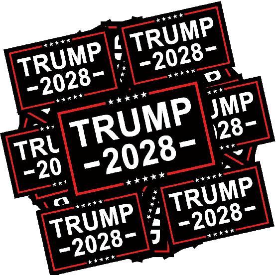 100Pcs Trump 2028 Stickers 2028 President Election Stickers and Decal for Car Bumper Motorcycles Helmets Laptop Window Waterproof Decor 2x3 Inch