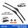 2PCS 4PCS Wiper Blades for LADA Vesta SW Cross 2015-2019 Front Double Rubber Strip Wiper Blade Windshield Brushes Windscreen Window Accessories