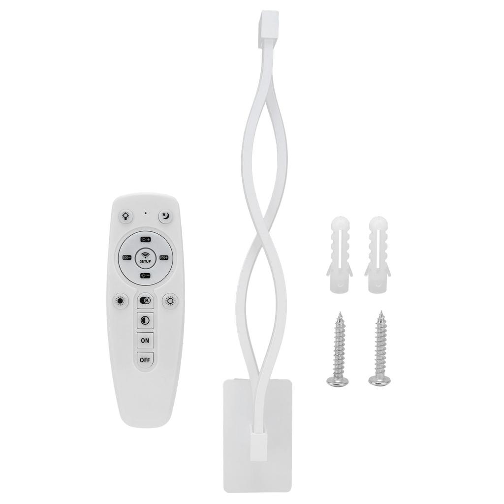 LED Wall Lamp Wave Shape Wall Lamp Threecolor Temperature Remote Control Light Bedside Home Decoration AC 170245V(21W