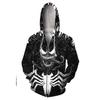 3D Digital Print Cosplay Hooded Zip-Up Sweatshirt Men Youth Casual Wear
