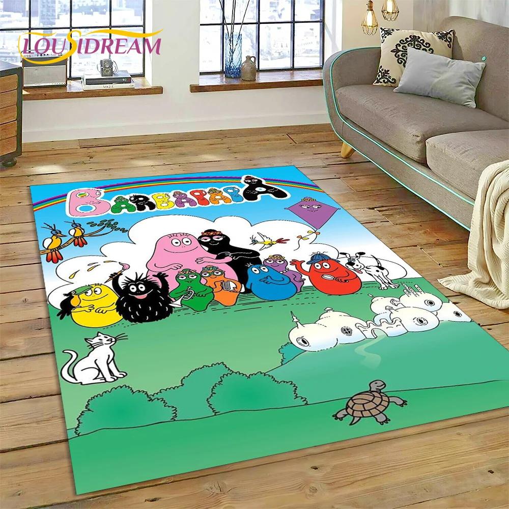 3D мультфильм Les Barbapapa Family HD ковер ковер для гостиной спальни домашний декор, напольный коврик нескользящее украшение для дивана детский подарок