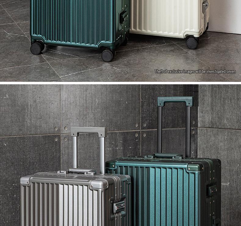 Xingzhi Lv Aluminum Suitcase with Universal Wheels - 20/24/26/28 Inch Travel Trolley, Unisex Design