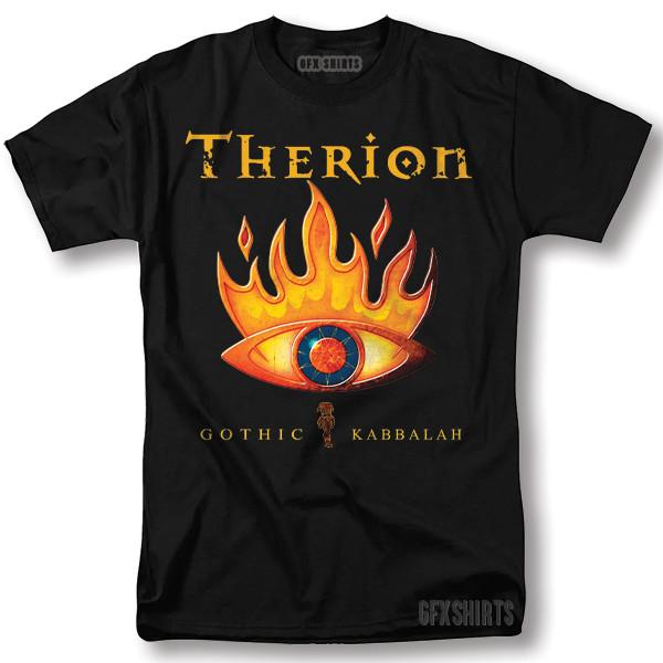 Therion Shirt Secret of the Runes Rock Concert Vntg Graphic Design T-Shirt