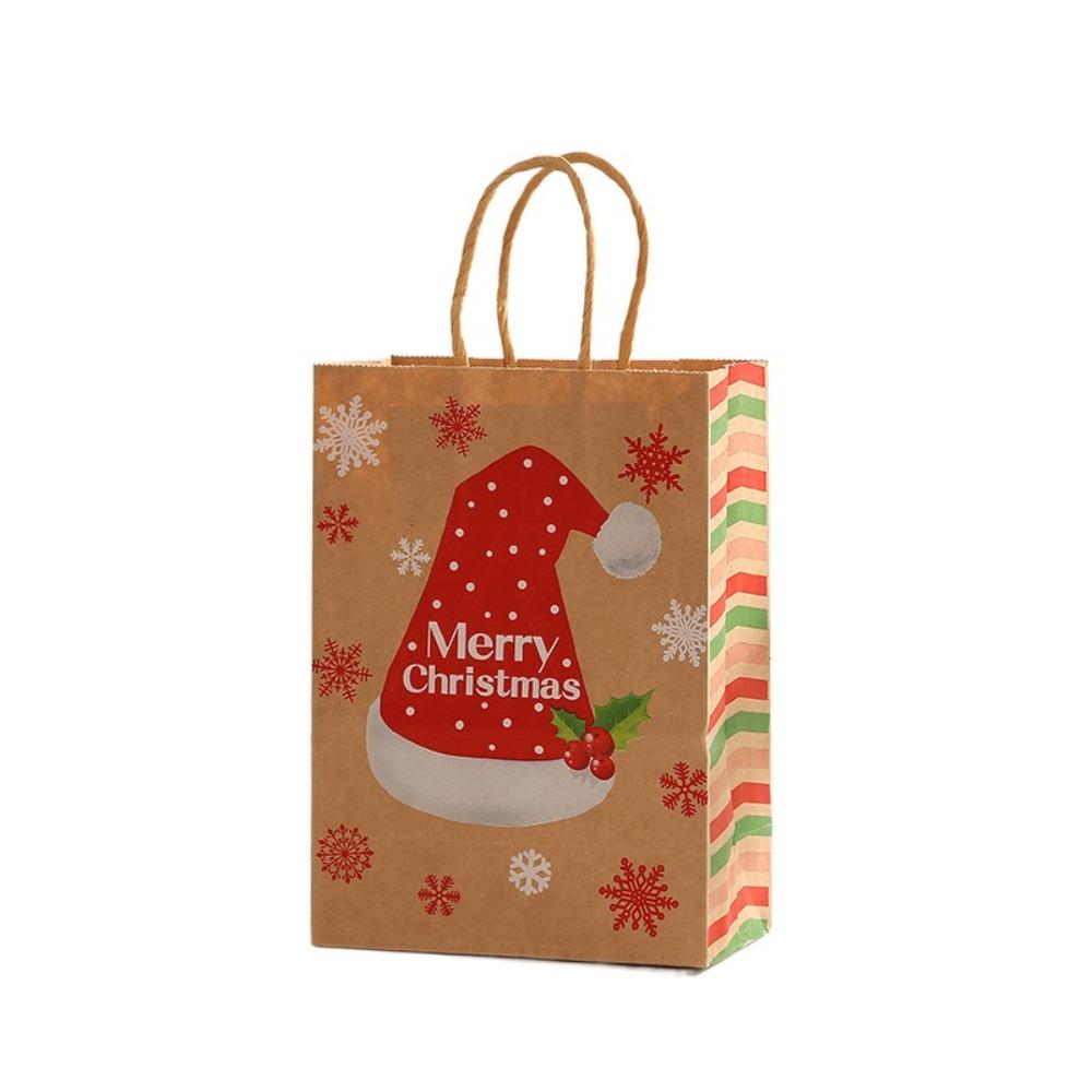 10Pcs Reusable Christmas Gift Bag Thickened Tote Bag Eco-friendly Gift Packaging Bags Grocery Store