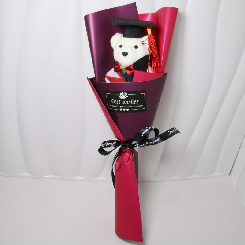 1/2 шт. Букет Доктор Медведь Одиночный Выпускной Кукольный Букет Выпускной Сезон Медвежонок Цветок Мультфильм 35 СМ