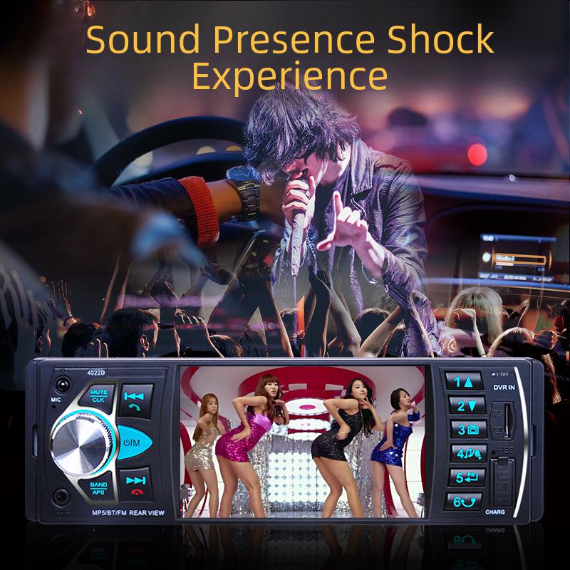Универсальный автомобильный MP5-плеер с 4,1-дюймовым Bluetooth-экраном, FM-радио и слотом для карт