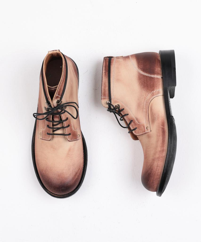 Brenowelt 802 Burnished Nubuck 4-Inch Workchurk Goodyear Welt Half-Red Sole