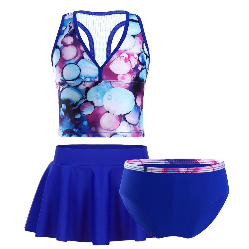 3Pcs/Set Girls Swimwear Tops Bottoms Skirt Baby Bikinis Kids Bathing Swim Suit Swimsuit Beachwear