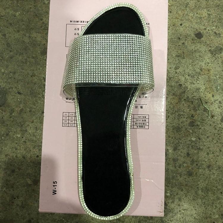 42 большой размер 43 стразы крутые тапочки женские шлепанцы женские сандалии лето новые тапочки wshi
