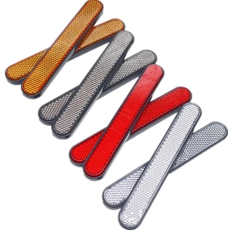 2pcs Motorcycle Bumper Mark Reflector Accessories Motorcycle Body Reflective Safety Strip Motorcycle Warning Strip Stickers