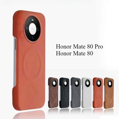 Чехлы для Honor Mate 80Pro из ПУ кожи овчины безрамочный противоударный жесткий чехол для Mate 80 Pro с магнитной беспроводной зарядкой