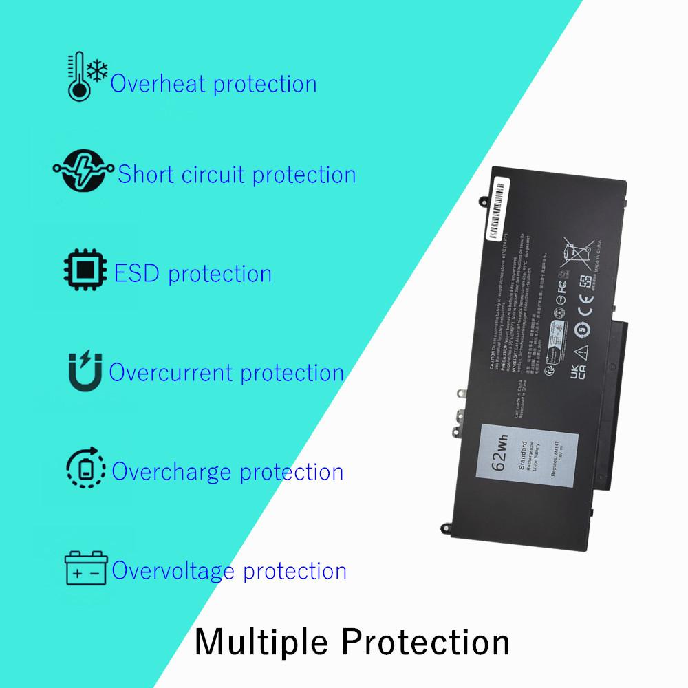 6MT4T 7.6V 62Wh Аккумулятор для ноутбука Для Dell Precision 15 3510 M3510 Для Latitude E5470 E5570 14 5470 15 5570 7V69Y TXF9M 79VRK