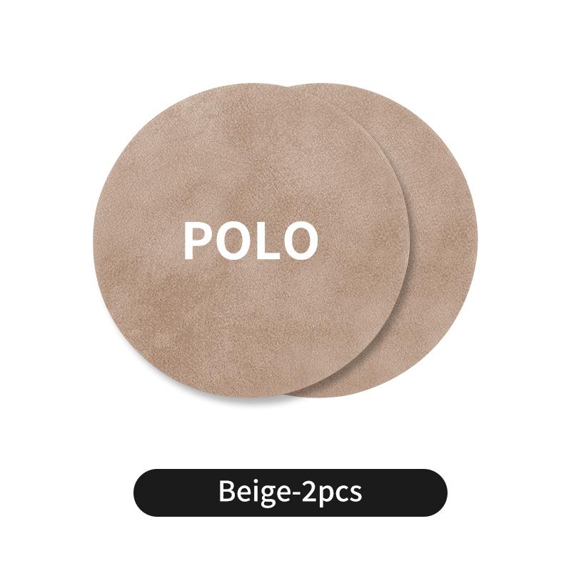 2Pcs Car Mounted Sheepskin Water JRHS4UJ Cup Pad Anti-skid Slot Pad For VW Polo T5 Passat b6 Tiguan Scirocco Sagitar Touareg Touran