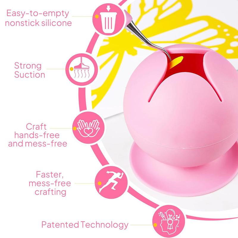 Силиконовая присоска для сбора швейных обрезков - Органайзер ручной работы в форме шара