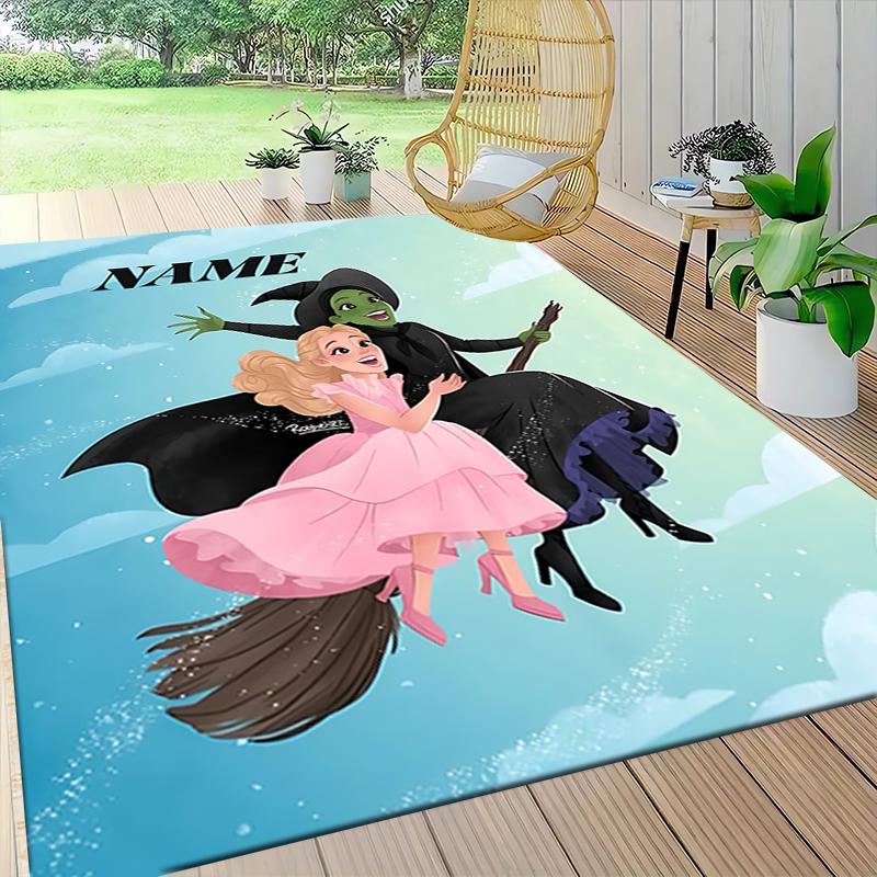 Custom Name Princess Pink Gown Carpet Rug Customizable Soft Washable Anti-Slip Home Living Room Sofa Mats Personalized Rug. 0909337
