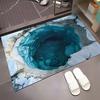Коврик для пола с оптической иллюзией 3D Ковер с ямой Реалистичный коврик для входа в бездонную яму Нескользящий придверный коврик для гостиной, спальни, игровой комнаты, декора прихожей