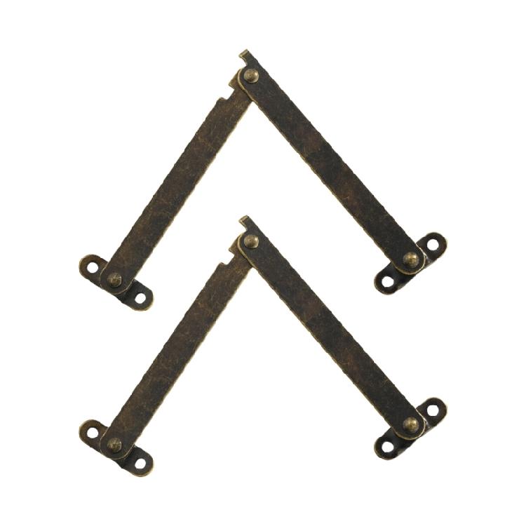 2Pcs Furniture Lift up Strut Lid Flap Stay Support Hinge Metal Lid Support Hinges Folding Support Hinges Easy to Install