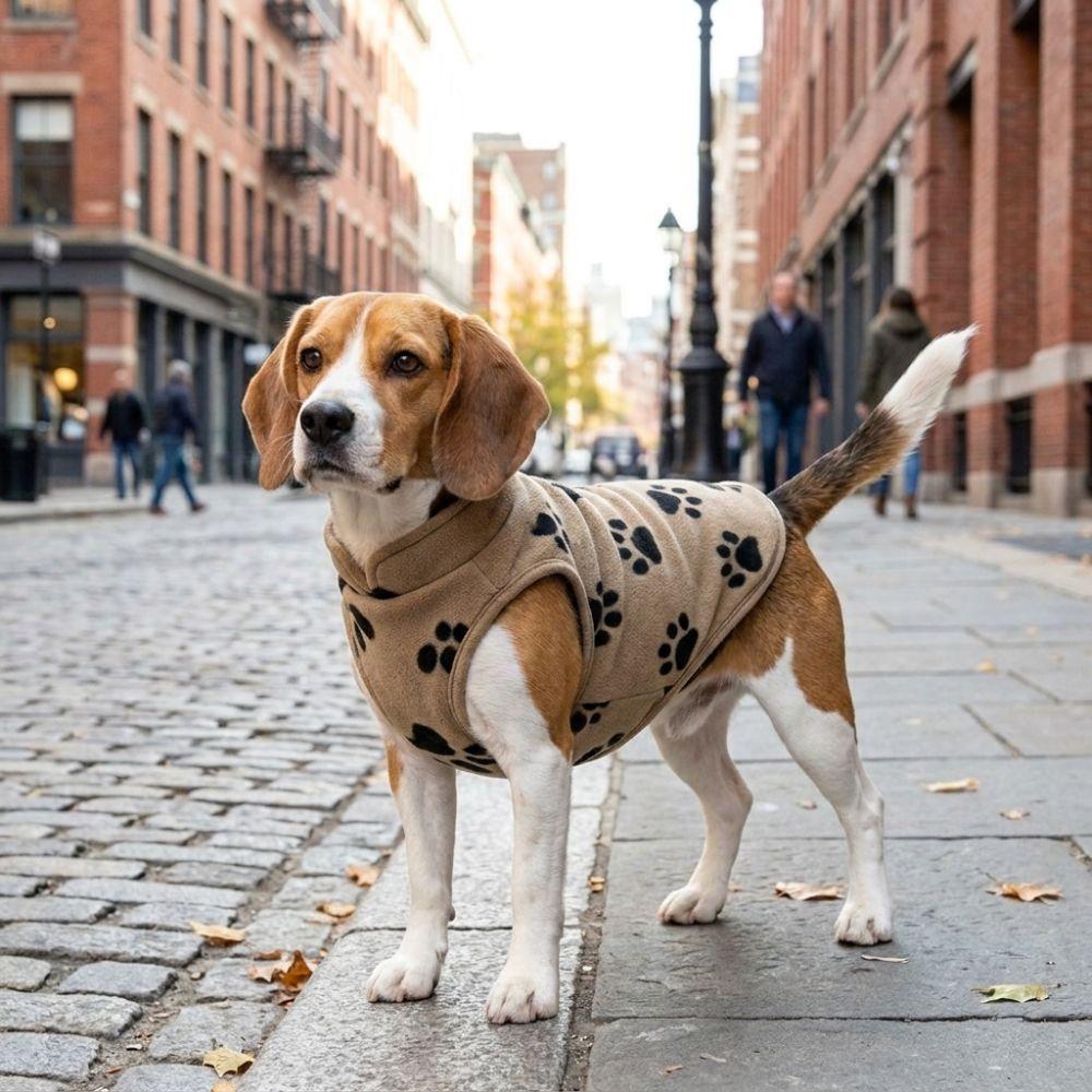 Soft Pet Sleeveless Jumpsuits Warm Pullover Sweatshirt Pullover Dog Coat Cold Weather