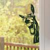 Peeping Animal Sign Weather-proof Heavy Duty Outdoor Garden Patio Yard Lawn Metal Donkey Horse Cow Sheep Dog Pig Lion Silhouette Decoration Ornament
