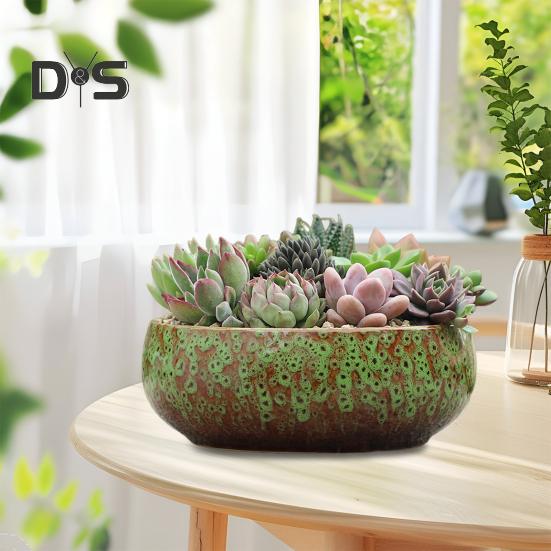 Керамическая чаша-лото для водных растений, герметичный гидропонный цветочный горшок, высокотемпературная керамическая чаша для суккулентов, аквариум