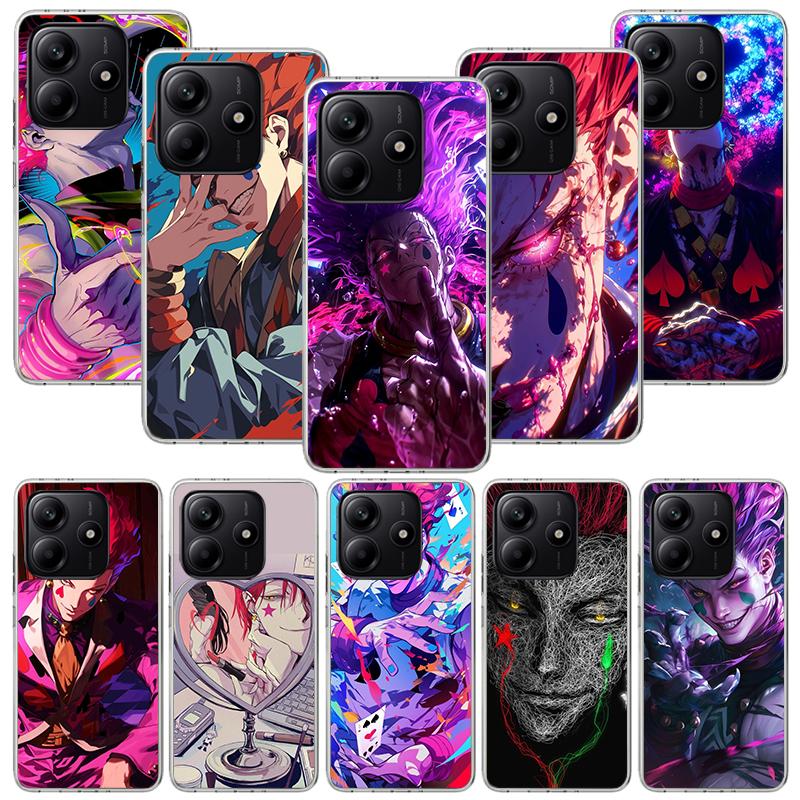 Huner X-Hunters Hisoka Phone Case For Xiaomi Redmi Note 13 14 15 Pro Plus 12S 12 14S 11S 11E 10 10S 11 11T 5G 4G Cover Coque Red