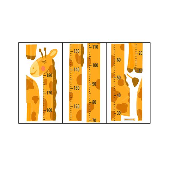Детский ростомер Детская ростовая линейка с клейким животным узором