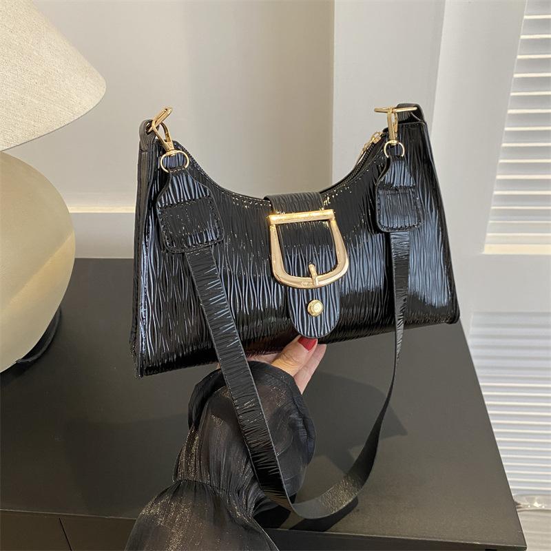Высококачественная нишевая дизайнерская сумка женская 2024 новая универсальная модная сумка через плечо подмышкой популярная сумка-багет