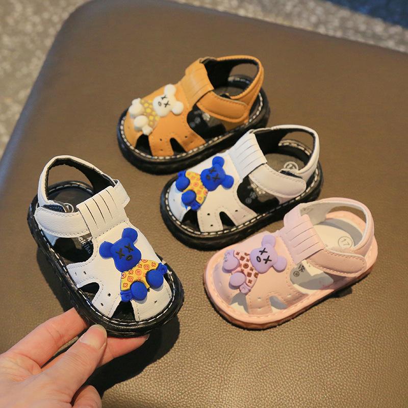 Обувь для ходьбы Zapatos Bebe Cartoon Baby Walking Shoes 2024 года, летние новые сандалии для мальчиков и девочек, пляжная обувь с противоскользящей подошвой, обувь для новорожденных и малышей