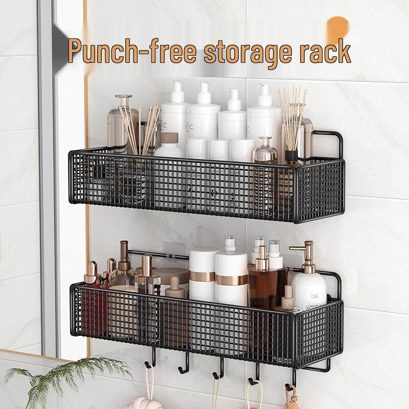 LIEI No-Drill Suction Cup Bathroom Storage Shelf