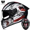 New Motorcycle Helmet Full Face Double Lens Racing Off-road Helmets Capacetes Men Cascos Para Moto DOT Approved Four Season