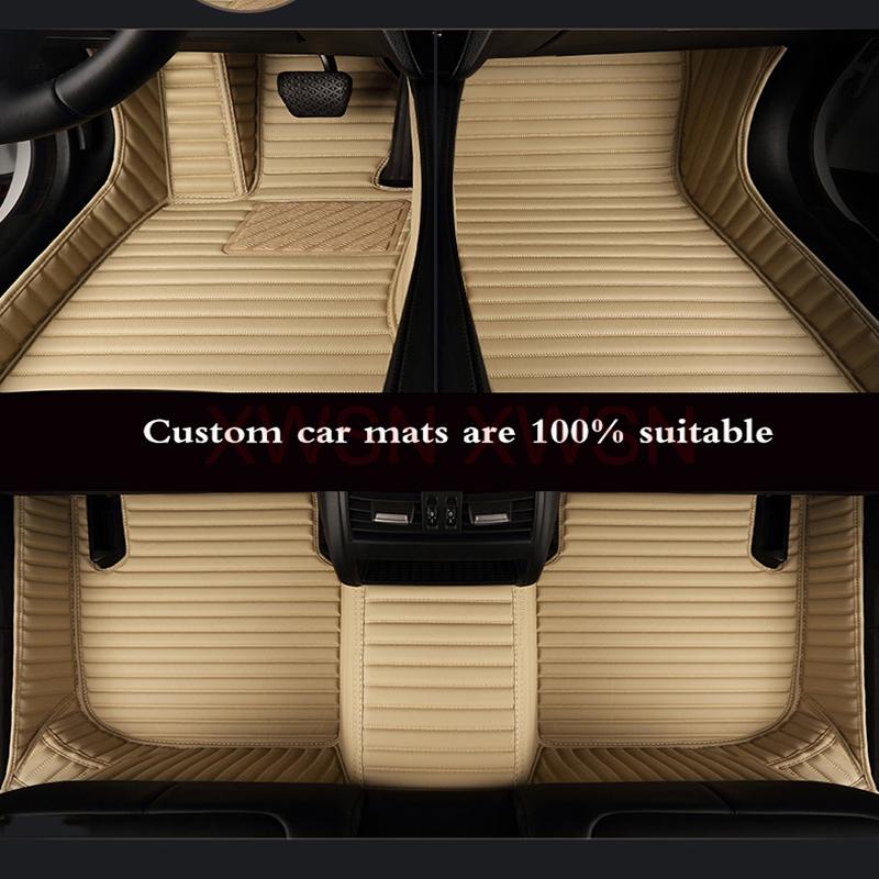 Striped Pu Leather Customized 5D Car Floor Mat for Nissan Patrol Y61 Y62 Quest 2011-2017 Cefiro 2004-2006 Interior Accessories