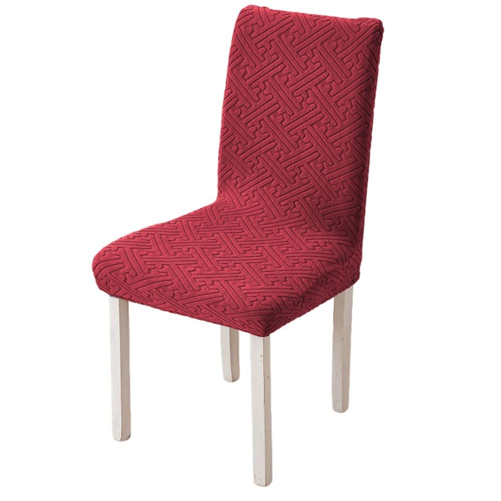 Jacquard Integrated Seat Cover Anti-slip Backrest Protector Dining Chair Cover for Home Decoration