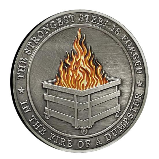 Dumpster Challenge Coin Dumpster Настольные аксессуары Двусторонний веселый медальон для сотрудников Подарки в знак признательности Офисный декор