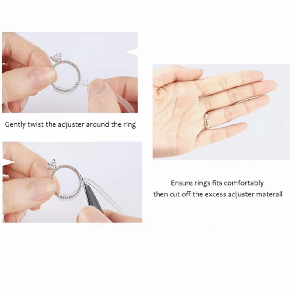 15/26Pcs Transparent Ring Size Adjusters Silicone Ring Spacers Loose Rings