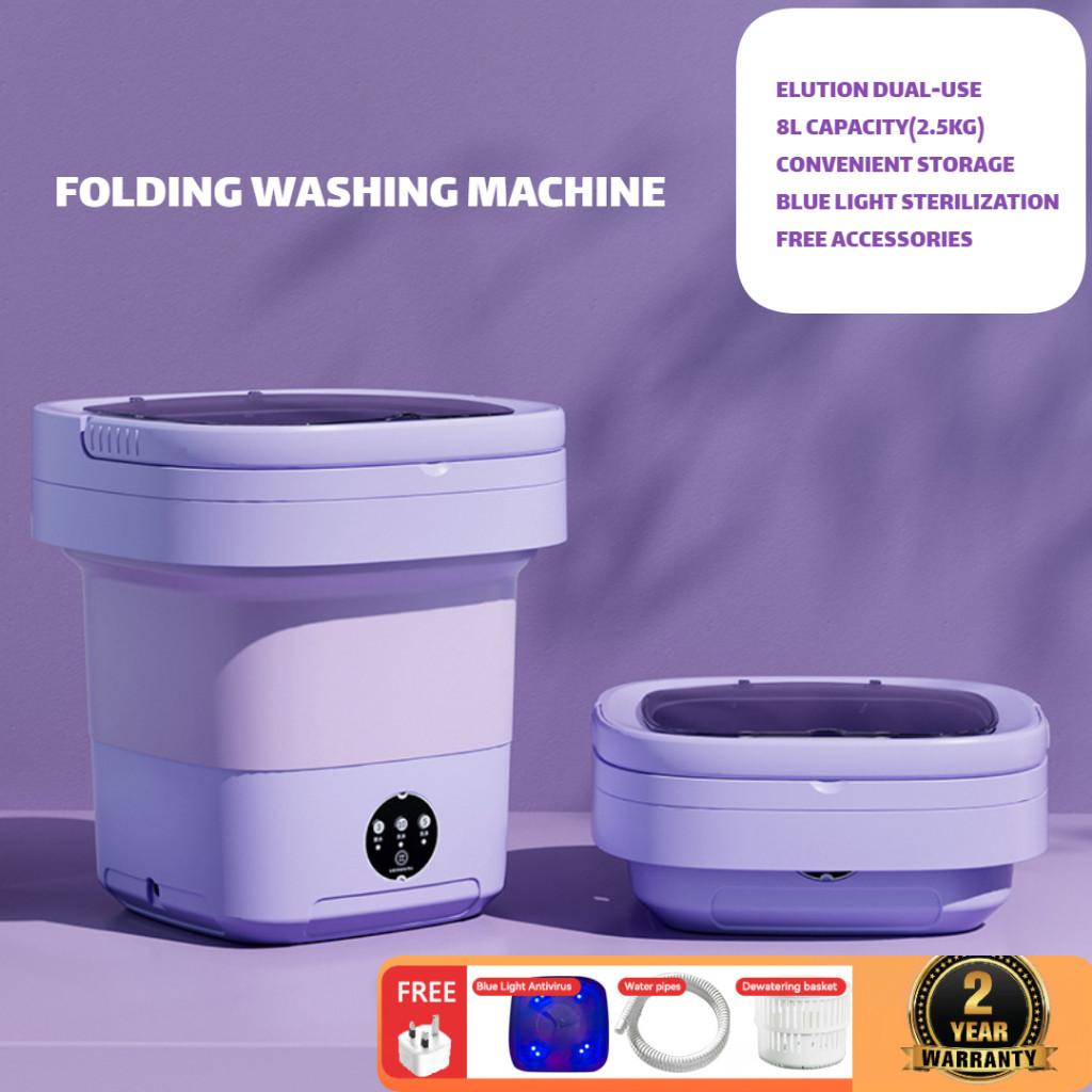 Стиральная машина 2-в-1 с отжимом 8 л, маленькая стиральная машина для одежды, бытовая складная мини-стиральная машина 31x21x21 см