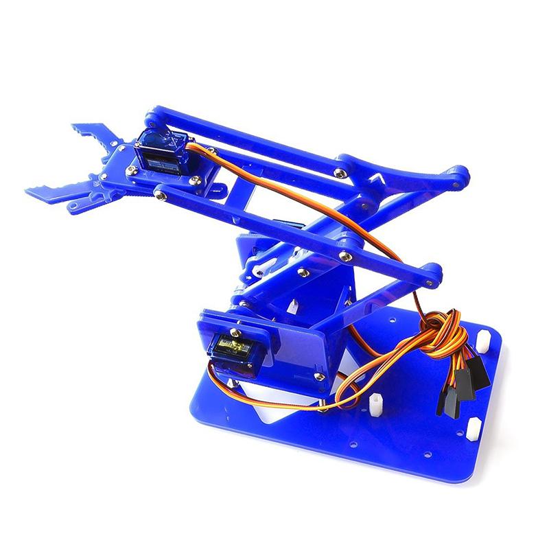 4 Dof Разборка Акриловая Механическая Рука Робот Манипулятор Коготь Для Изготовителя Обучающий Набор Для Сделай Сам
