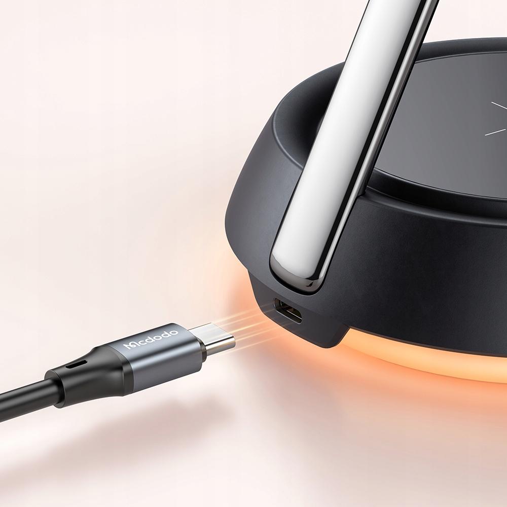 Mcdodo Ładowarka Indukcyjna 15W 3W1 Do Magsafe Iphone Airpods Watch Lampka