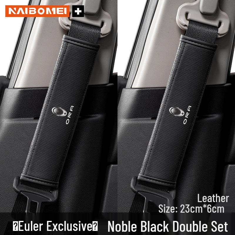 ORA Good Cat Car Seat Belt Shoulder Pad Protector for Lightning, Ballet, Black, and White Cat Models - Interior Accessory.